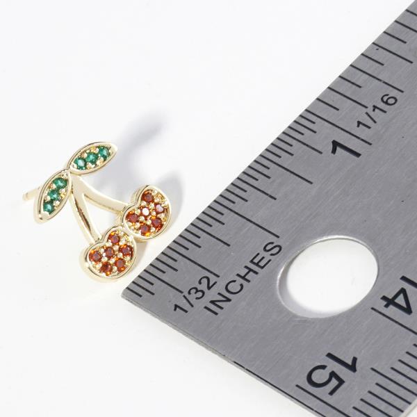 DIPPED CZ CHERRY EARRING