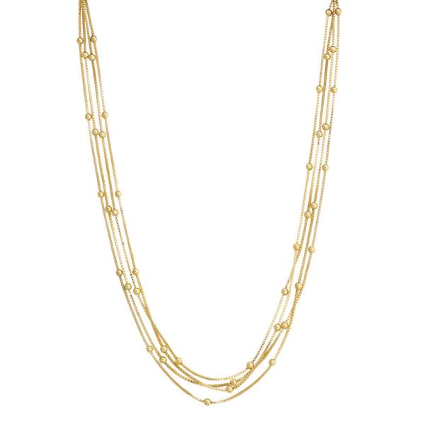 METAL CHAIN 4-LAYER SHORT NECKLACE