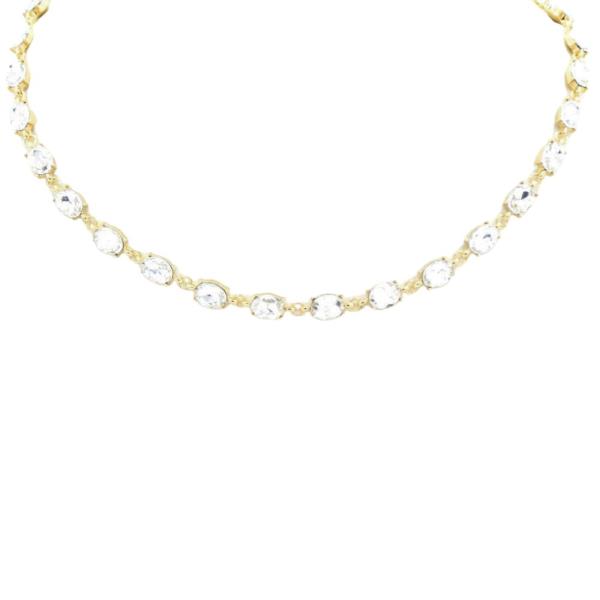 OVAL RHINESTONE NECKLACE