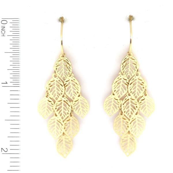 METAL LEAF DANGLE EARRING