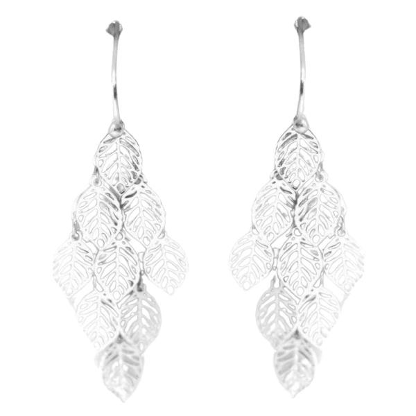 METAL LEAF DANGLE EARRING