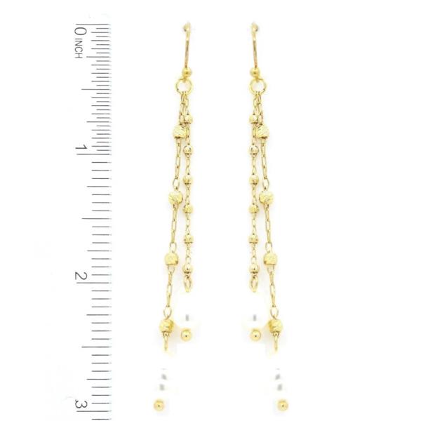 METAL PEARL DROP DANGLE EARRING