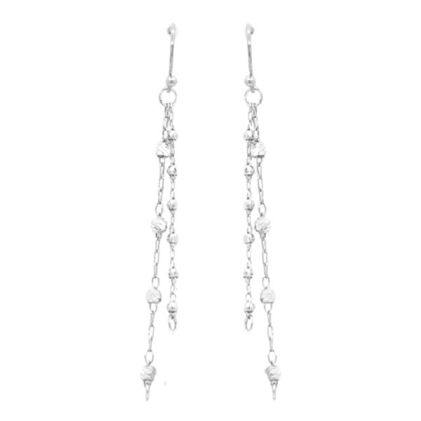 METAL PEARL DROP DANGLE EARRING