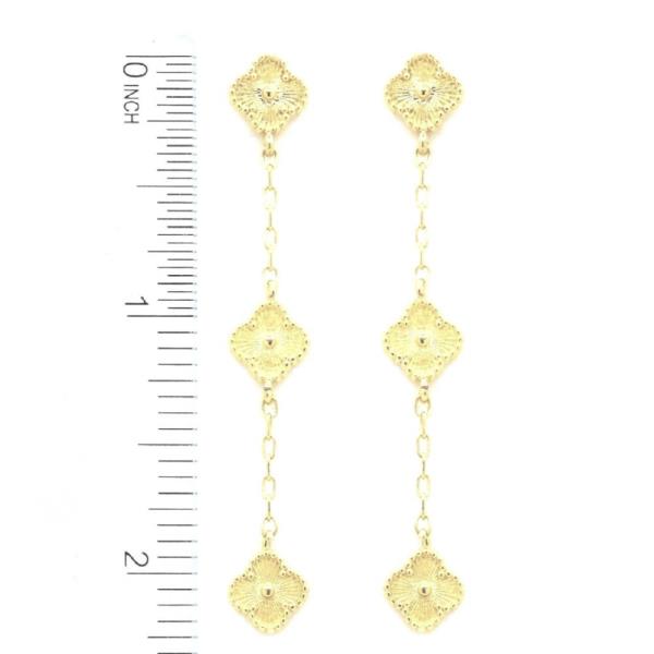 METAL CLOVER DROP EARRING