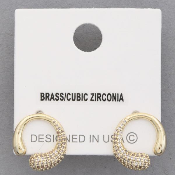 CZ OPEN CIRCLE EARRING