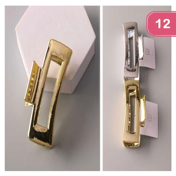 METALLIC RECTANGLE CLAW CLIP (12 UNITS)