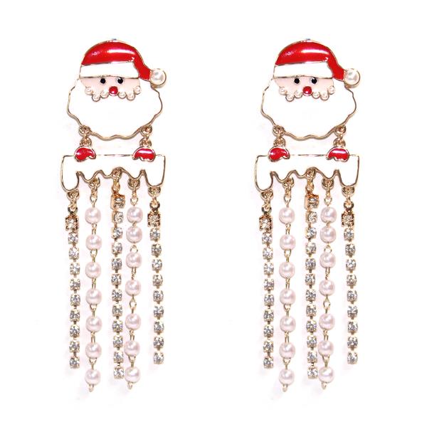 CHRISTMAS SANTA TASSEL EARRING