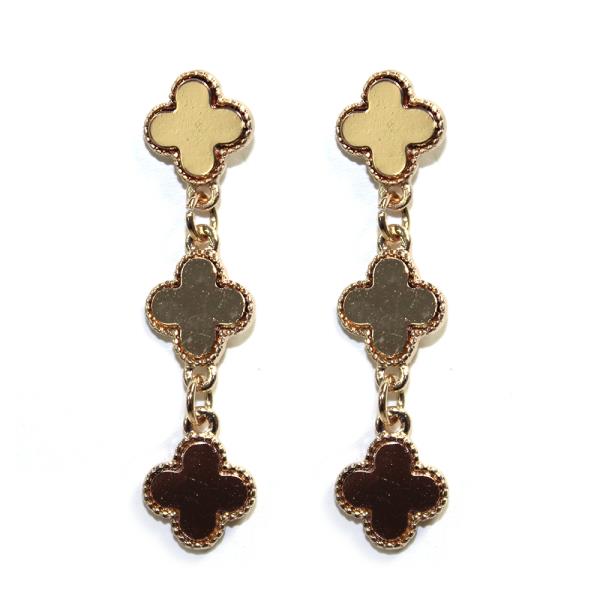 TRIPLE CLOVER DROP EARRING