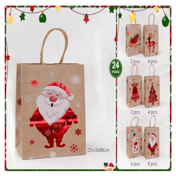 SHINY CHRISTMAS GIFT BAG (24 UNITS)