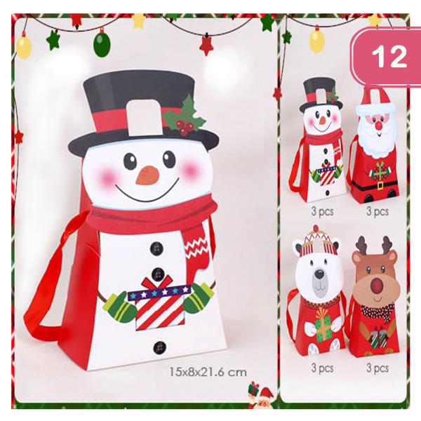 CUTE STAND UP CHRISTMAS GIFT BAG (12 UNITS)