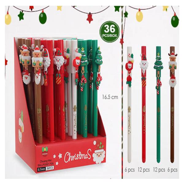 DANGLE CHRISTMAS CHARM PEN (12 UNITS)