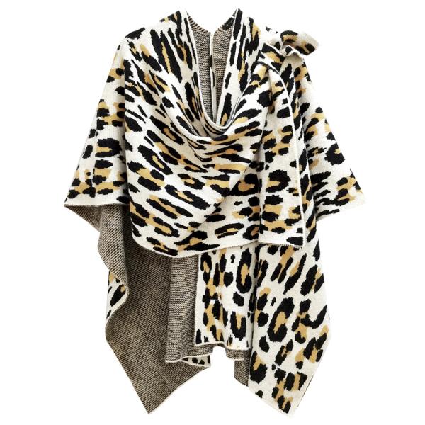 LEOPARD KNIT RUANA