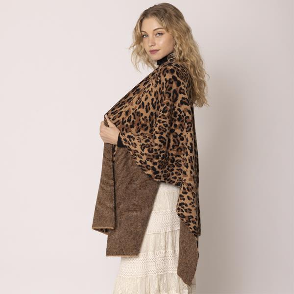 LEOPARD KNIT RUANA