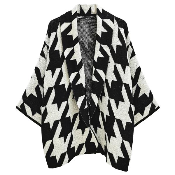 HOUNDSTOOTH KNIT CARDIGAN