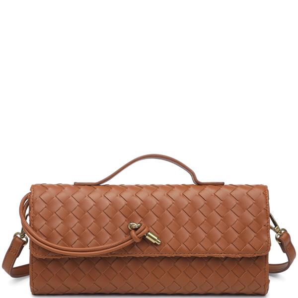 TOP HANDLE WOVEN DESIGN ADA CROSSBODY BAG