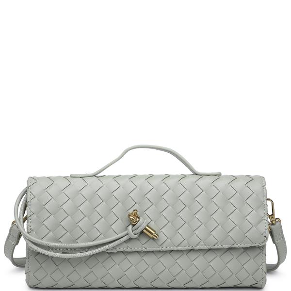 TOP HANDLE WOVEN DESIGN ADA CROSSBODY BAG