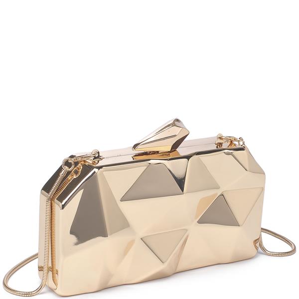 GEOMETRIC DESIGN CLUTCH BAG