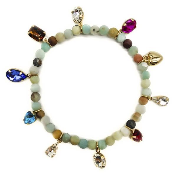 BEAD STONE STRETCH BRACELET