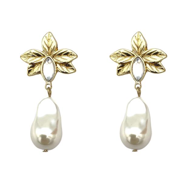 PEARL METAL DANGLE EARRING