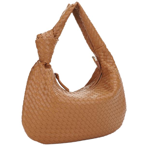 WOVEN KNOT SHOULDER BAG