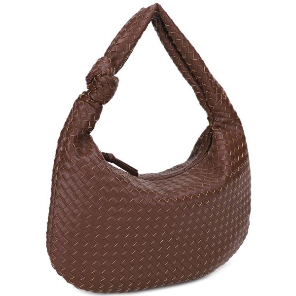 WOVEN KNOT SHOULDER BAG