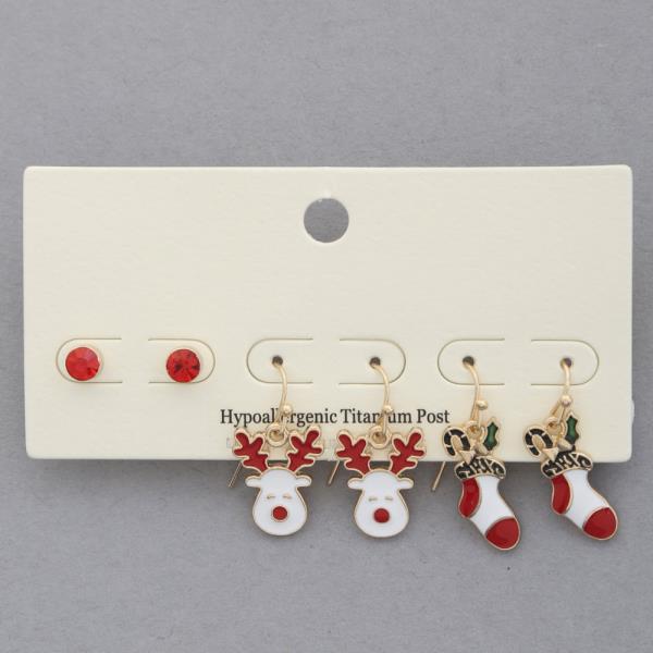 CHRISTMAS ASSORTED EARRING SET