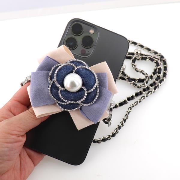 RIBBON FLOWER CELL PHONE HOLDER