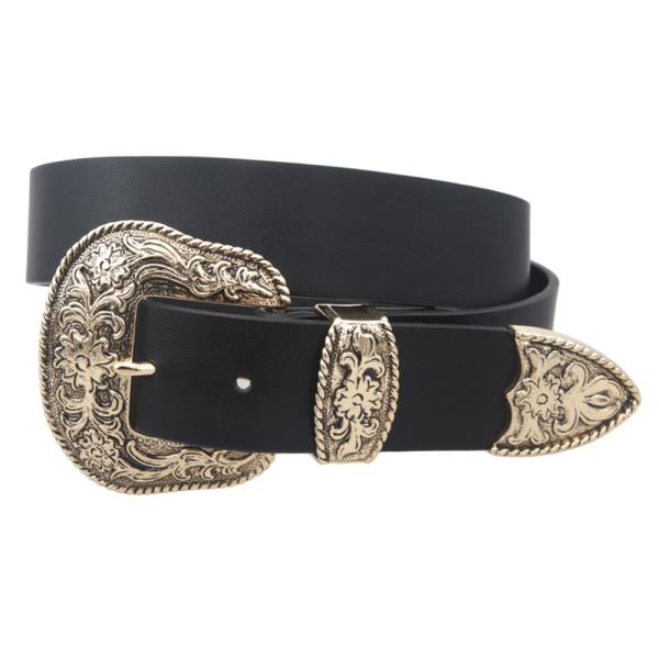 ASHLEY FLORA WESTERN BUCKLE BELT