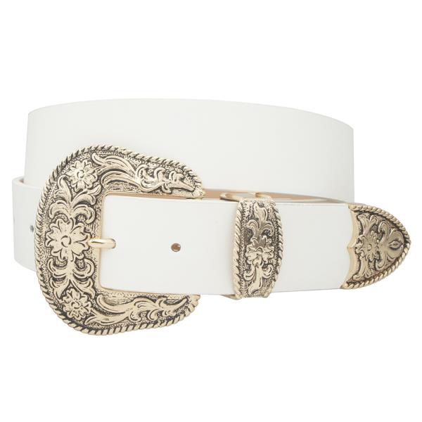 ASHLEY FLORA WESTERN BUCKLE BELT