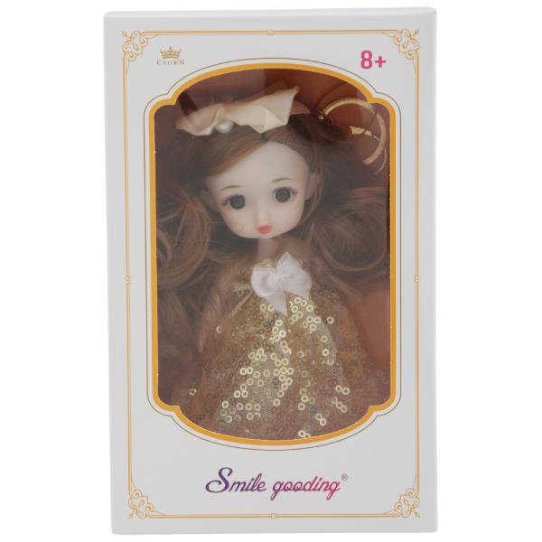 DAISY SEQUIN GOLD GOWN DRESS ME UP DOLL KEYCHAIN BAG CHARM