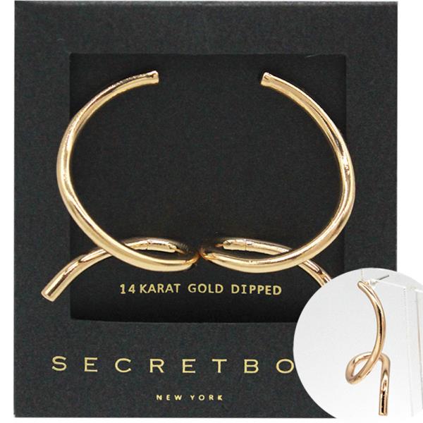 SECRET BOX 14K GOLD SILVER DIPPED LOOP EARRING