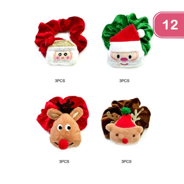 CHRISTMAS HAIR SCRUNCHIE (12 UNITS)