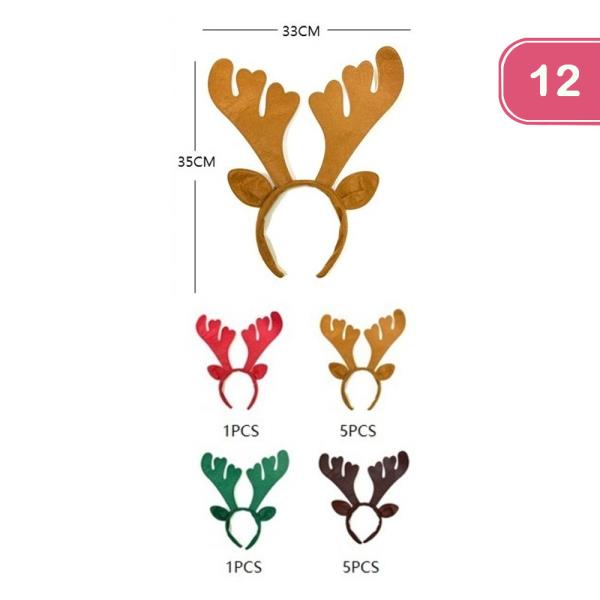 REINDEER ANTLERS HEADBAND (12 UNITS)