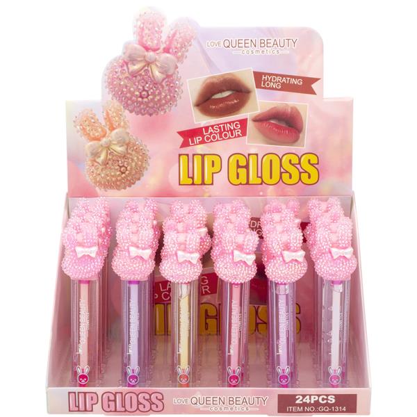 QUEEN BEAUTY BUNNY LIP GLOSS (24 UNITS)