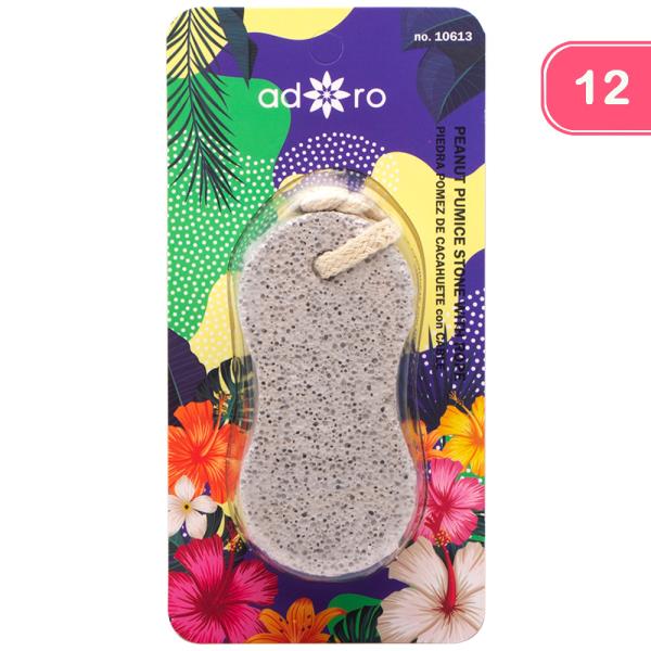 PEANUT PUMICE STONE W ROPE (12 UNITS)