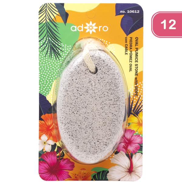 OVAL PUMICE STONE W ROPE (12 UNITS)