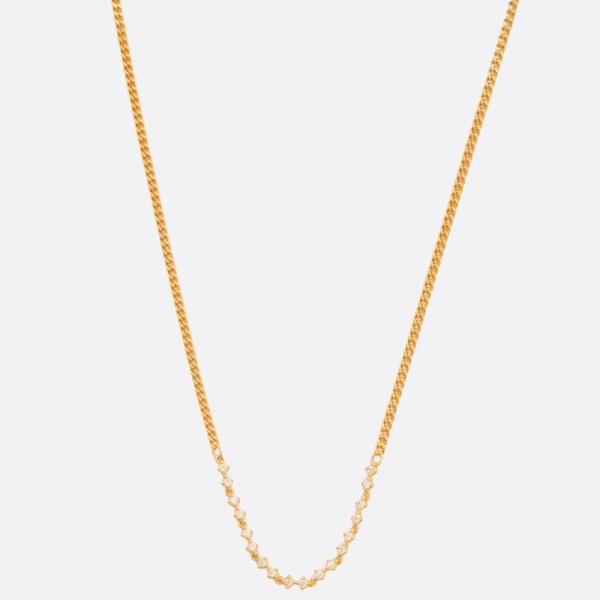 SODAJO RHINESTONE GOLD DIPPED NECKLACE