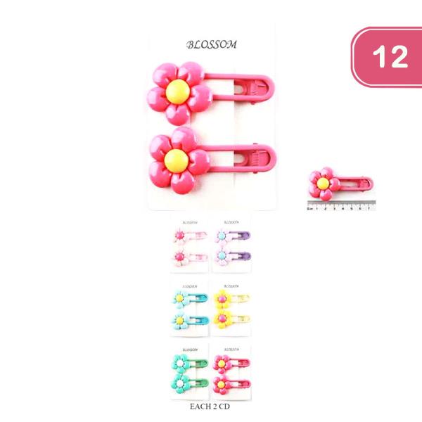 FLOWER HAIR PINS (12 UNITS)