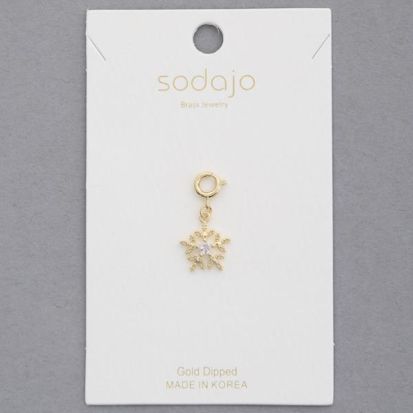 SODAJO SNOWFLAKE GOLD DIPPED NECKLACE CHARM