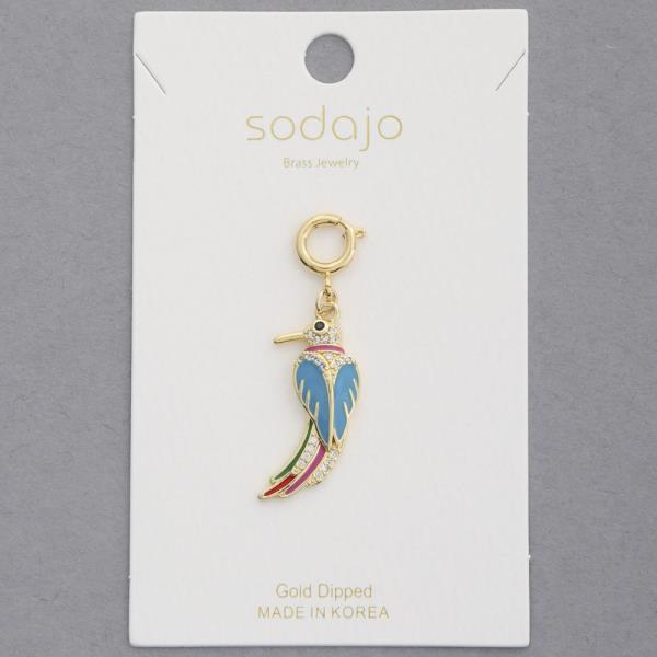 SODAJO BIRD GOLD DIPPED NECKLACE CHARM