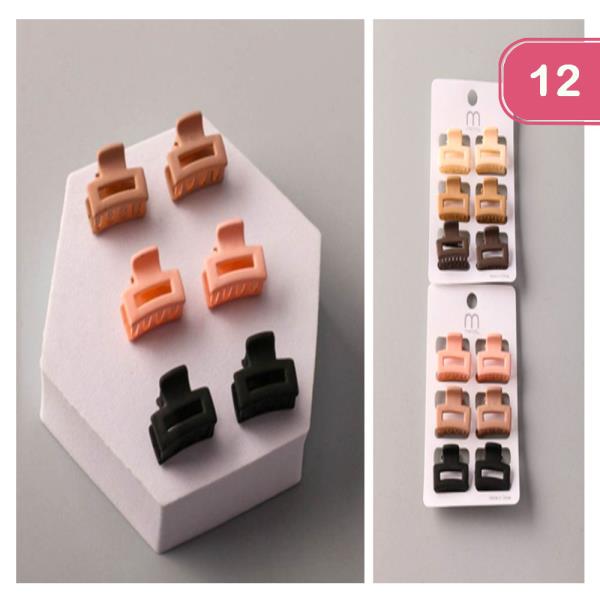 MINI HAIR CLAW CLIPS (12 UNITS)