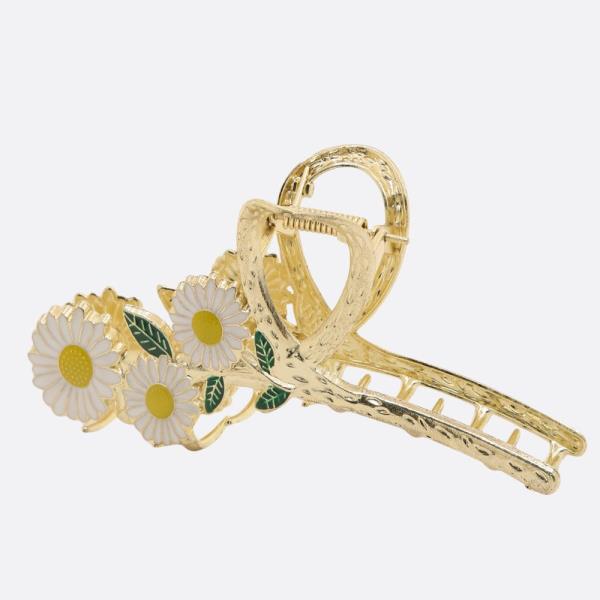 SUNFLOWER LOOP METAL CLAW HAIR CLIP