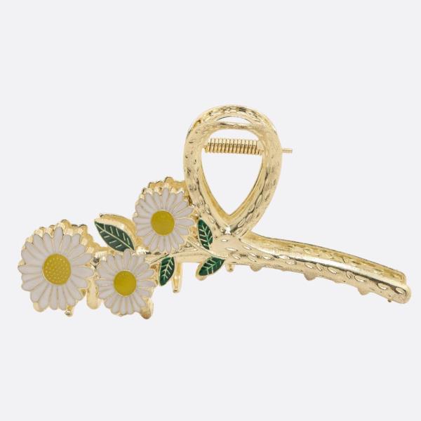 SUNFLOWER LOOP METAL CLAW HAIR CLIP