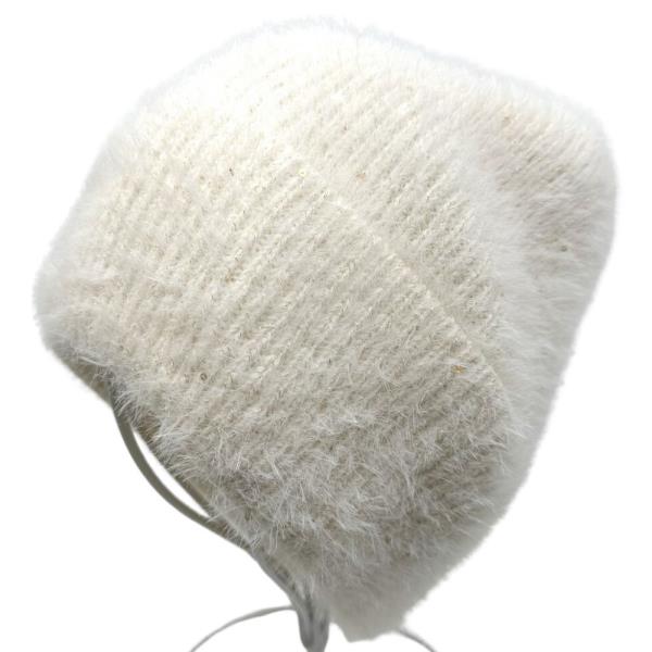 FAUX FUR BEANIE WITH SEQUINS