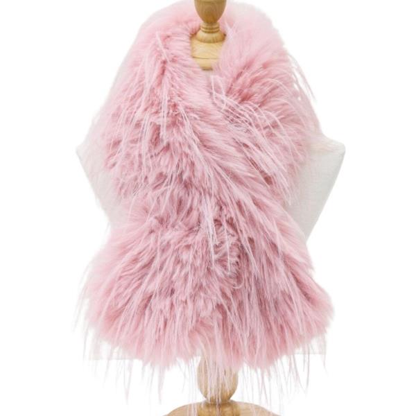 FEATHER FAUX FUR SCARF