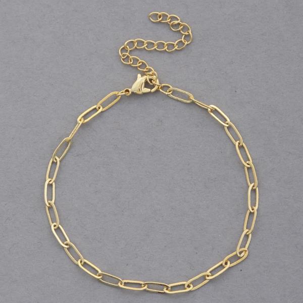 SODAJO OVAL LINK GOLD DIPPED BRACELET