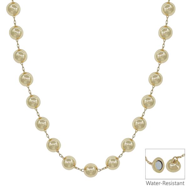 10MM PEARL WITH CHAIN ACCENT MAGNETIC CLASP SHORT NECKLACE