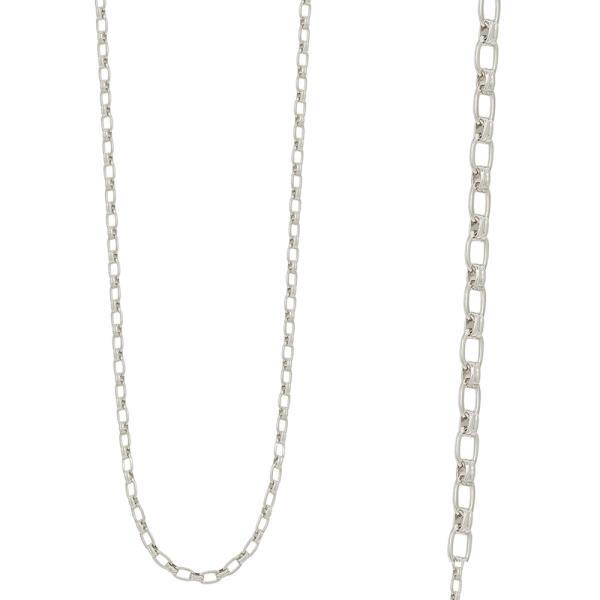 2 DIFFERENT OVAL LINKED CLIP CHAIN LONG NECKLACE