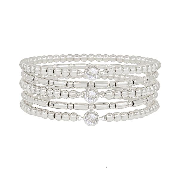 5 SET CRYSTAL ACCENT CCB BRACELET