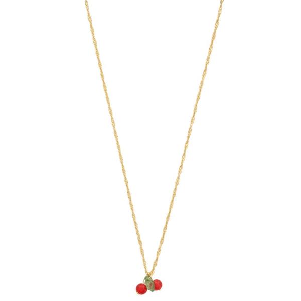 SODAJO CHERRY BEADED NECKLACE